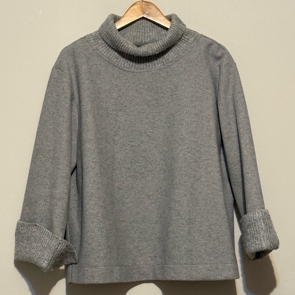 Banana Republic Heather Gray Cowl Neck Sweater